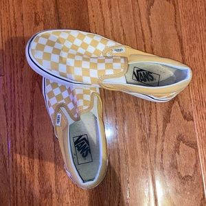 yellow checkered vans.
